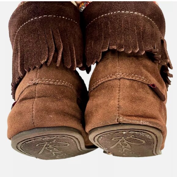 ROCK & CANDY SHAKEY FAUX SUEDE MOCCASINS ANKLE BOOTS SLIP ONS SHOES WOMENS 8 - Picture 8 of 13